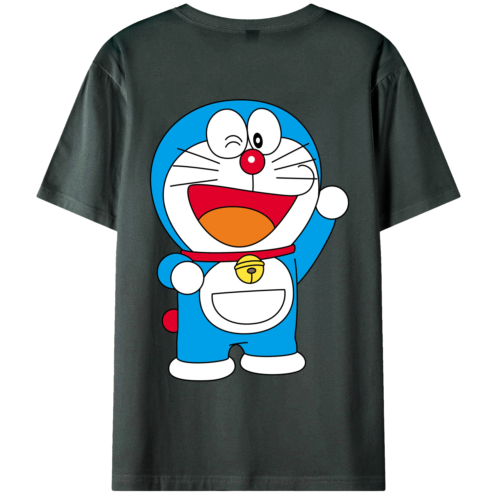（画像用） ドラえもん Doraemon 綿100％ メンズ半袖Tシャツ（バックプリント） 通気性